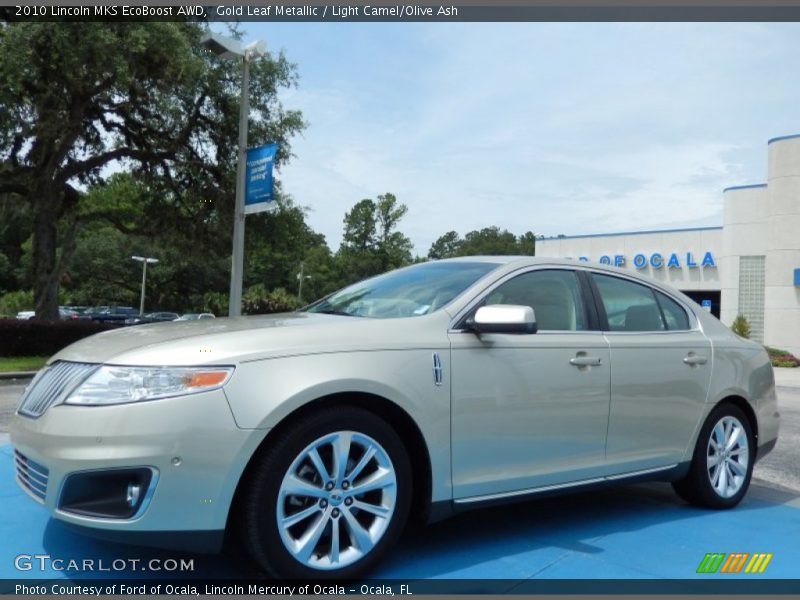 Gold Leaf Metallic / Light Camel/Olive Ash 2010 Lincoln MKS EcoBoost AWD
