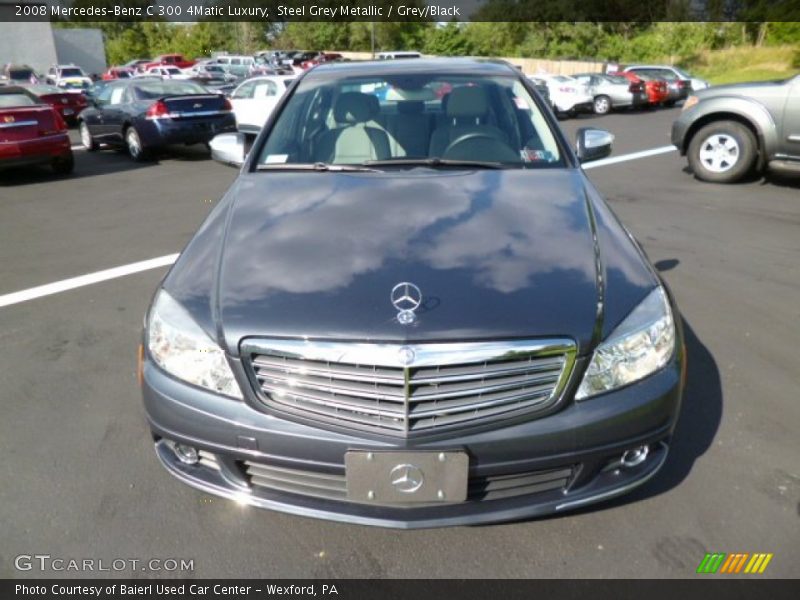 Steel Grey Metallic / Grey/Black 2008 Mercedes-Benz C 300 4Matic Luxury
