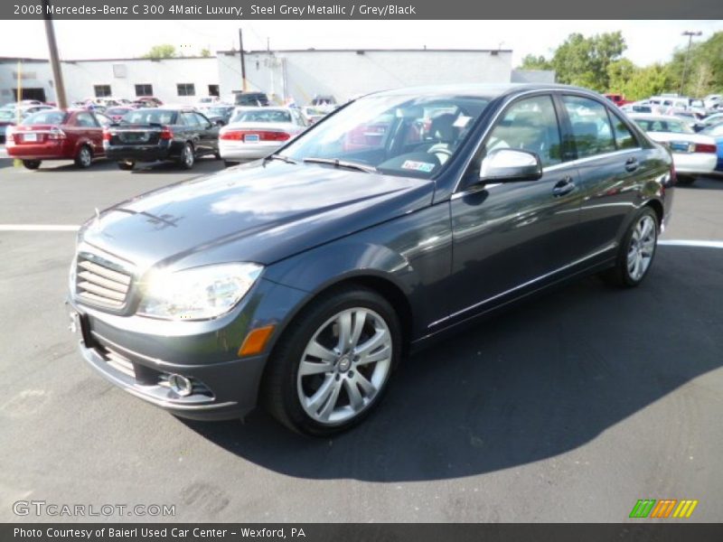 Steel Grey Metallic / Grey/Black 2008 Mercedes-Benz C 300 4Matic Luxury