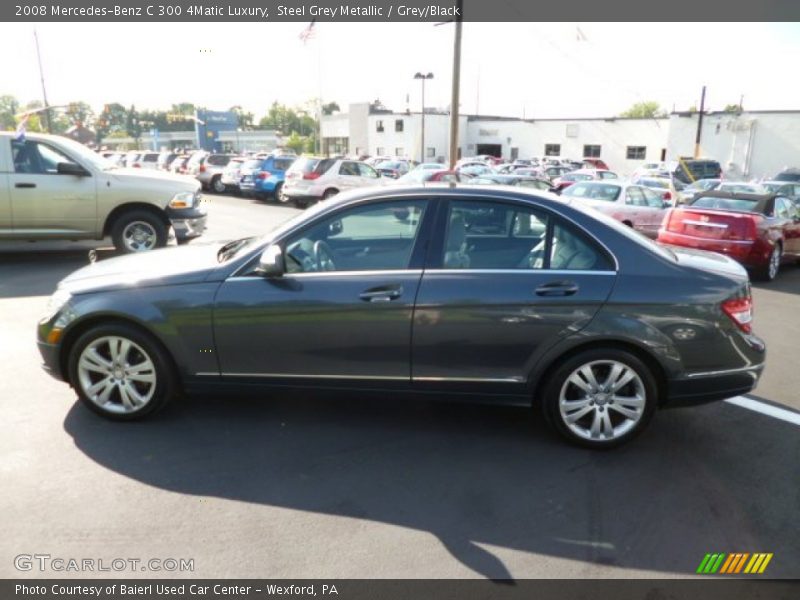 Steel Grey Metallic / Grey/Black 2008 Mercedes-Benz C 300 4Matic Luxury