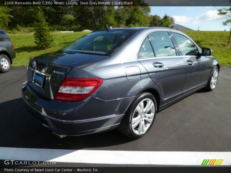 Steel Grey Metallic / Grey/Black 2008 Mercedes-Benz C 300 4Matic Luxury