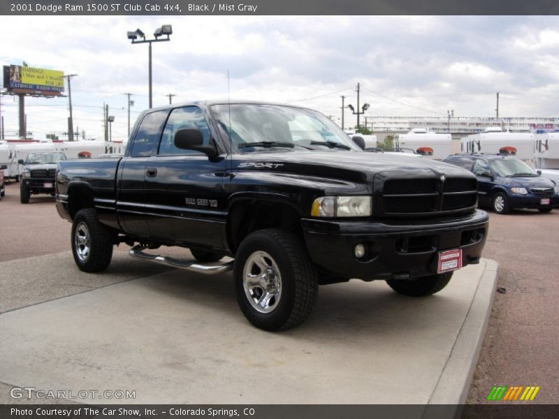 Black / Mist Gray 2001 Dodge Ram 1500 ST Club Cab 4x4