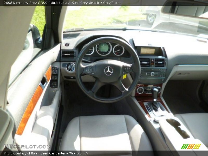 Steel Grey Metallic / Grey/Black 2008 Mercedes-Benz C 300 4Matic Luxury