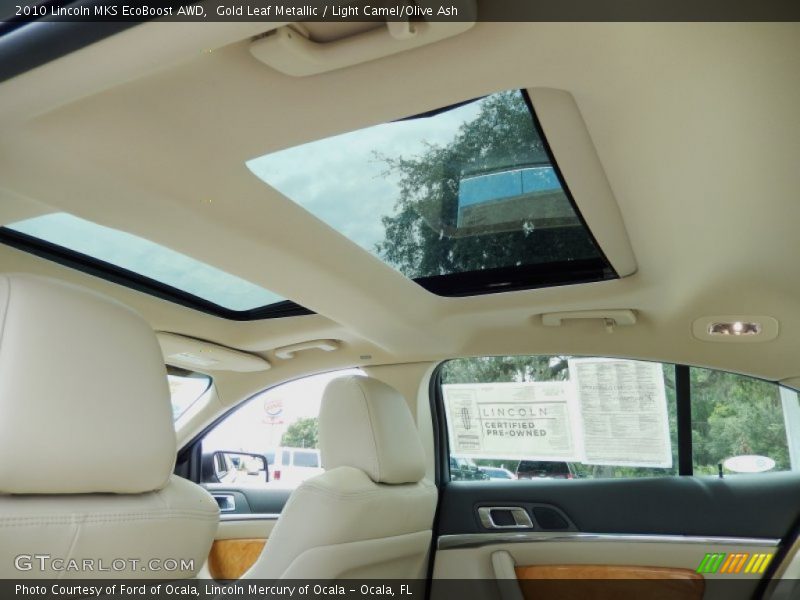 Gold Leaf Metallic / Light Camel/Olive Ash 2010 Lincoln MKS EcoBoost AWD