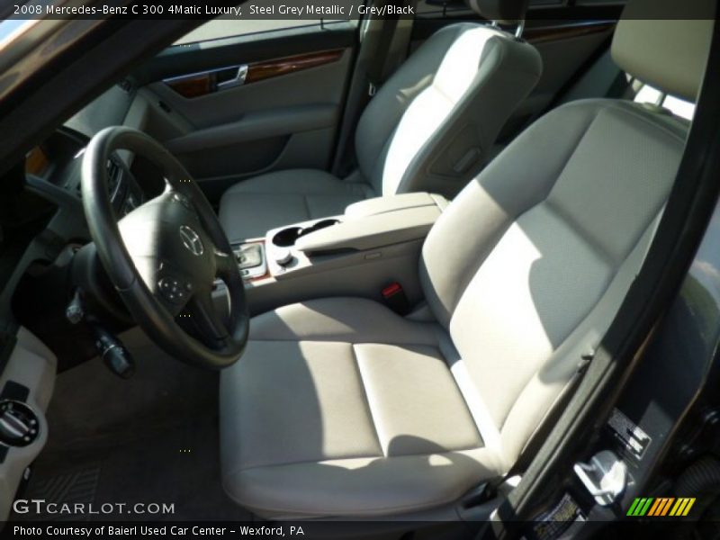 Steel Grey Metallic / Grey/Black 2008 Mercedes-Benz C 300 4Matic Luxury