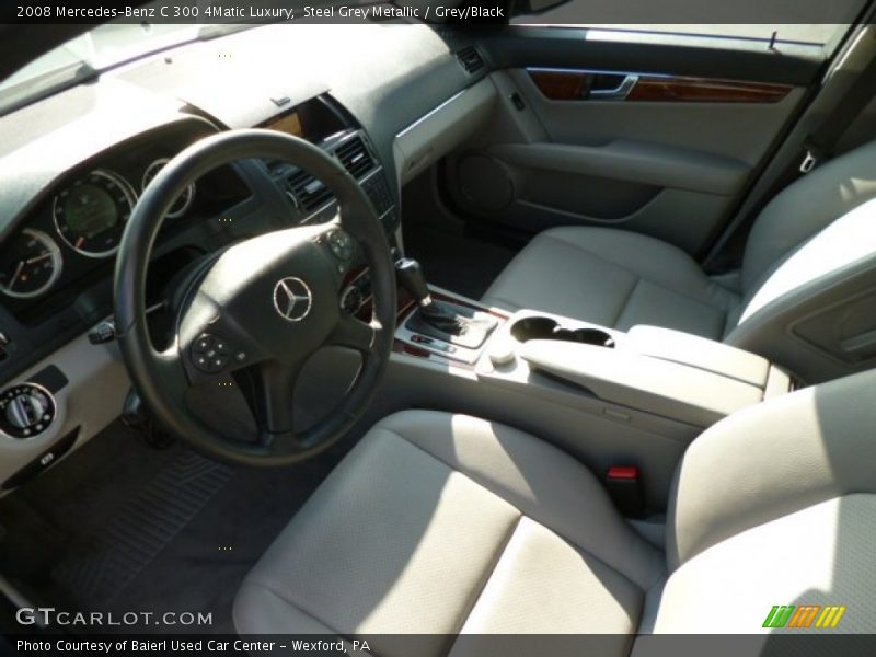 Steel Grey Metallic / Grey/Black 2008 Mercedes-Benz C 300 4Matic Luxury