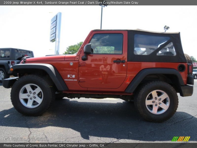 Sunburst Orange Pearl Coat / Dark Slate Gray/Medium Slate Gray 2009 Jeep Wrangler X 4x4