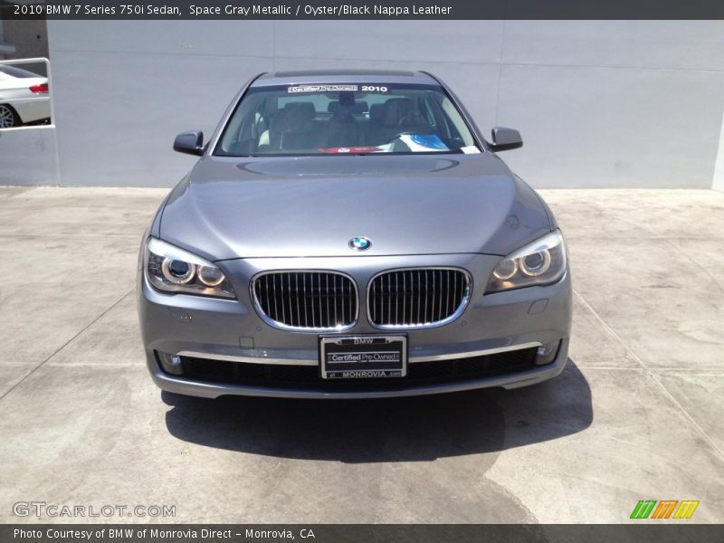 Space Gray Metallic / Oyster/Black Nappa Leather 2010 BMW 7 Series 750i Sedan