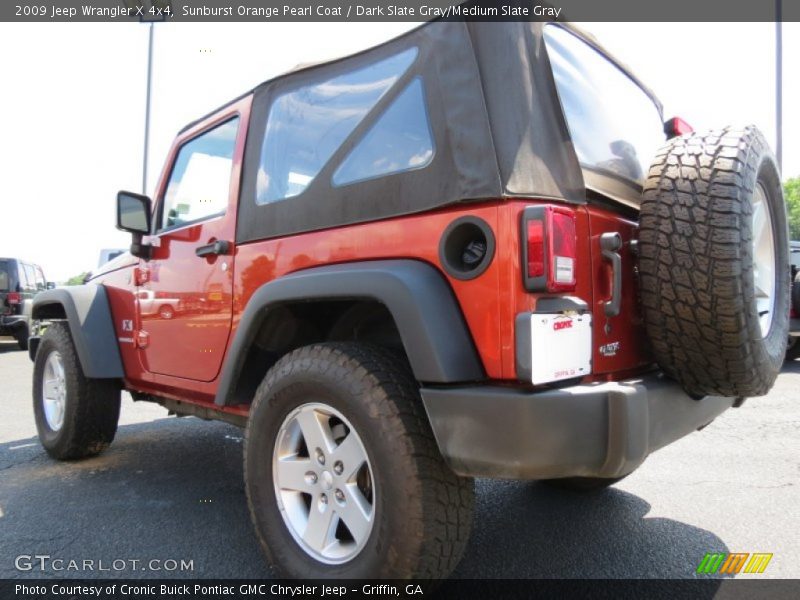 Sunburst Orange Pearl Coat / Dark Slate Gray/Medium Slate Gray 2009 Jeep Wrangler X 4x4