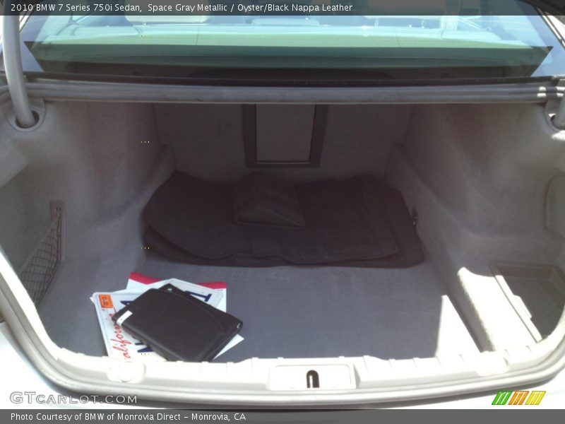 Space Gray Metallic / Oyster/Black Nappa Leather 2010 BMW 7 Series 750i Sedan