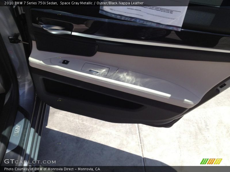 Space Gray Metallic / Oyster/Black Nappa Leather 2010 BMW 7 Series 750i Sedan