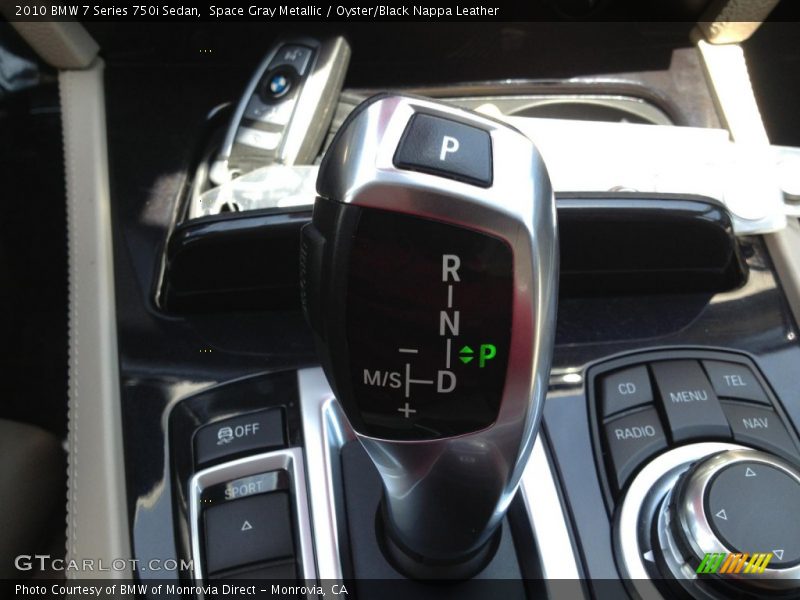 Space Gray Metallic / Oyster/Black Nappa Leather 2010 BMW 7 Series 750i Sedan
