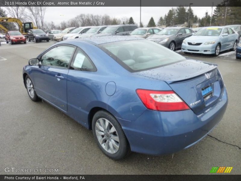 Atomic Blue Metallic / Gray 2010 Honda Civic EX Coupe