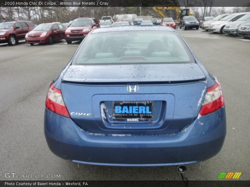 Atomic Blue Metallic / Gray 2010 Honda Civic EX Coupe