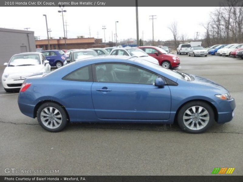 Atomic Blue Metallic / Gray 2010 Honda Civic EX Coupe