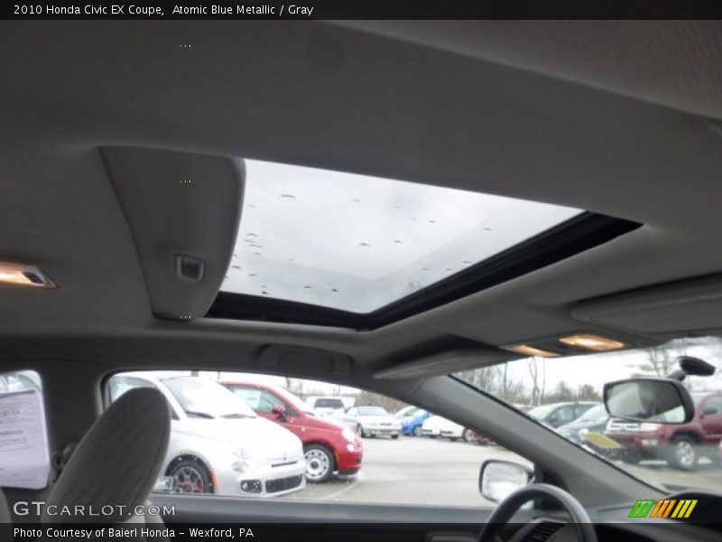 Atomic Blue Metallic / Gray 2010 Honda Civic EX Coupe