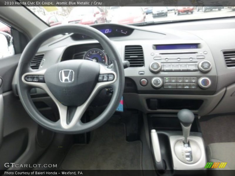Atomic Blue Metallic / Gray 2010 Honda Civic EX Coupe