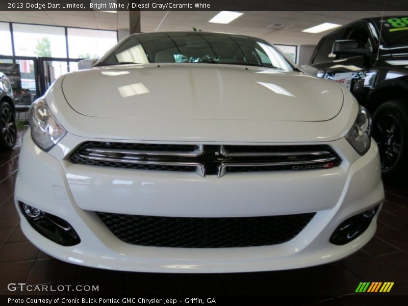 Bright White / Diesel Gray/Ceramic White 2013 Dodge Dart Limited