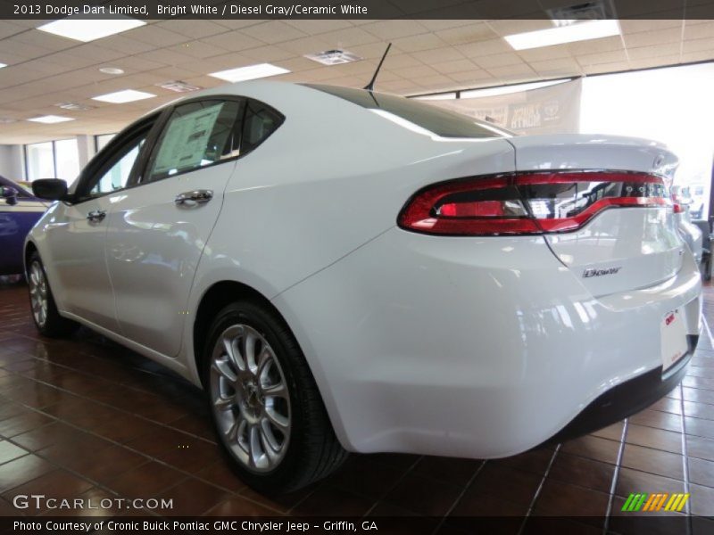 Bright White / Diesel Gray/Ceramic White 2013 Dodge Dart Limited