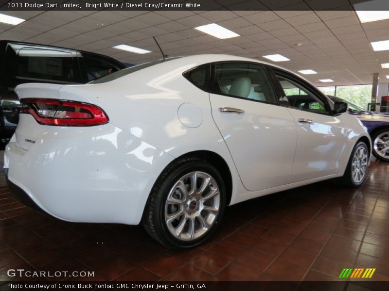 Bright White / Diesel Gray/Ceramic White 2013 Dodge Dart Limited