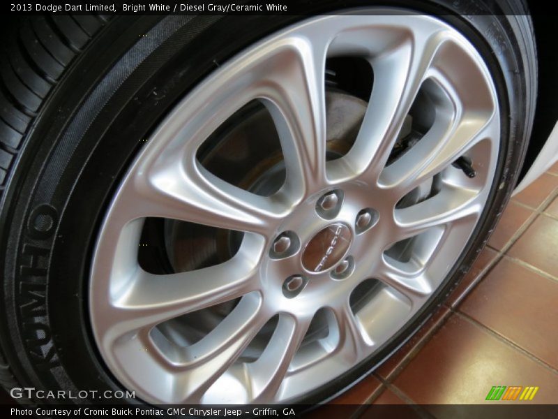 Bright White / Diesel Gray/Ceramic White 2013 Dodge Dart Limited