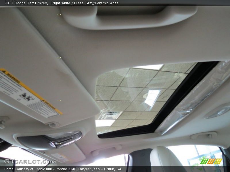 Bright White / Diesel Gray/Ceramic White 2013 Dodge Dart Limited