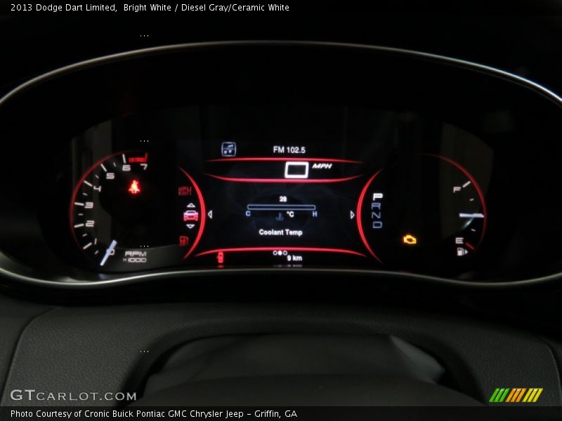 Bright White / Diesel Gray/Ceramic White 2013 Dodge Dart Limited