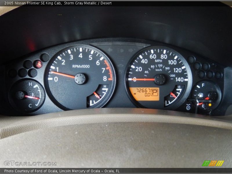 Storm Gray Metallic / Desert 2005 Nissan Frontier SE King Cab