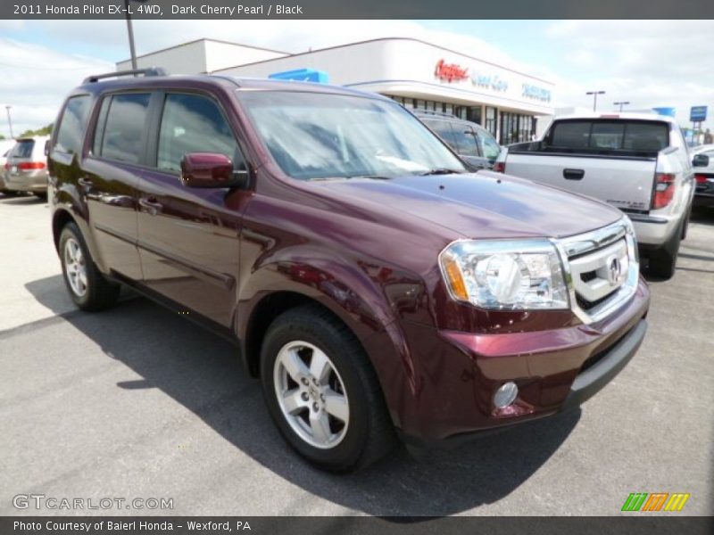 Dark Cherry Pearl / Black 2011 Honda Pilot EX-L 4WD