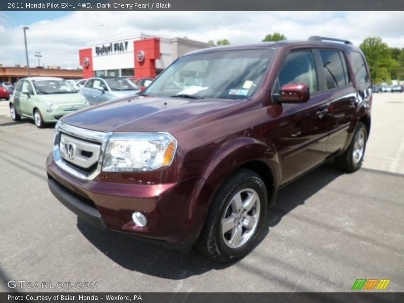 Dark Cherry Pearl / Black 2011 Honda Pilot EX-L 4WD