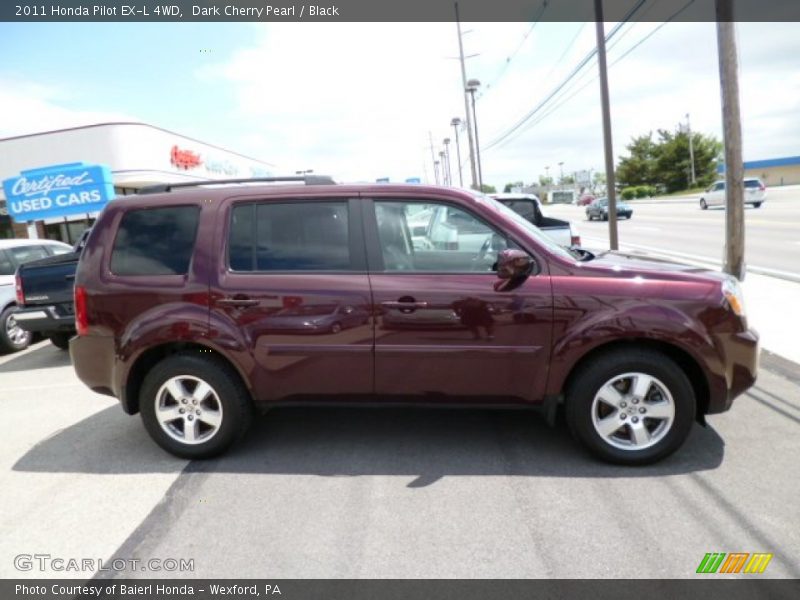 Dark Cherry Pearl / Black 2011 Honda Pilot EX-L 4WD