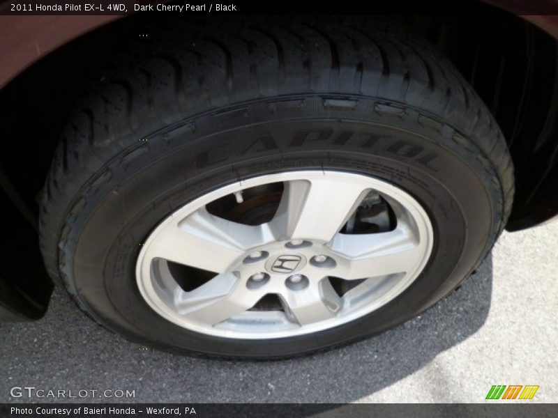 Dark Cherry Pearl / Black 2011 Honda Pilot EX-L 4WD