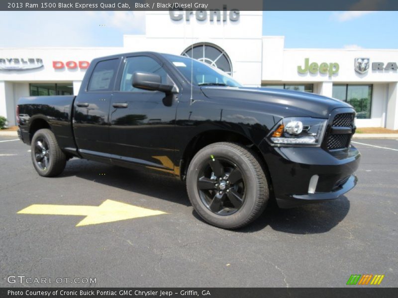 Black / Black/Diesel Gray 2013 Ram 1500 Black Express Quad Cab