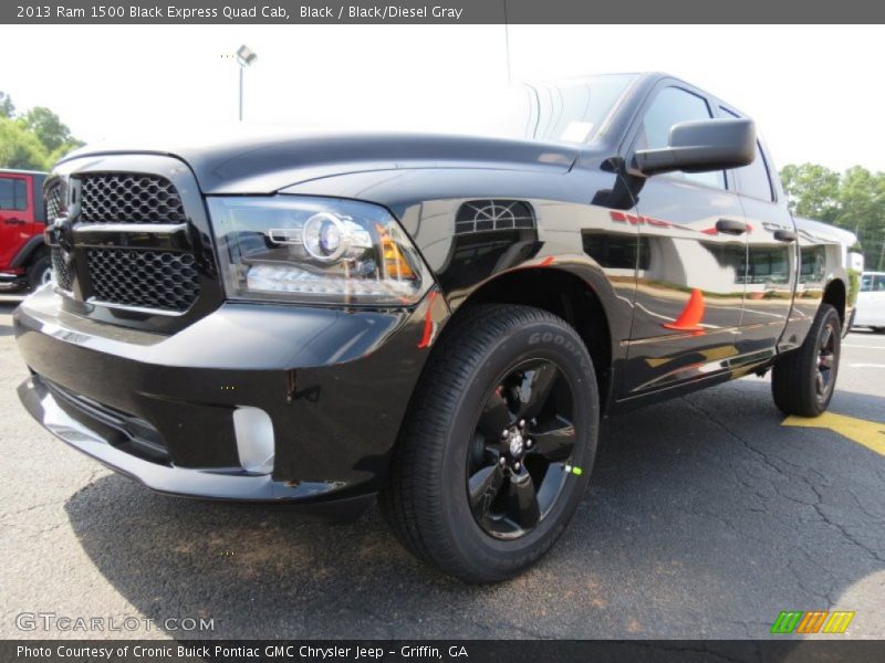 Black / Black/Diesel Gray 2013 Ram 1500 Black Express Quad Cab