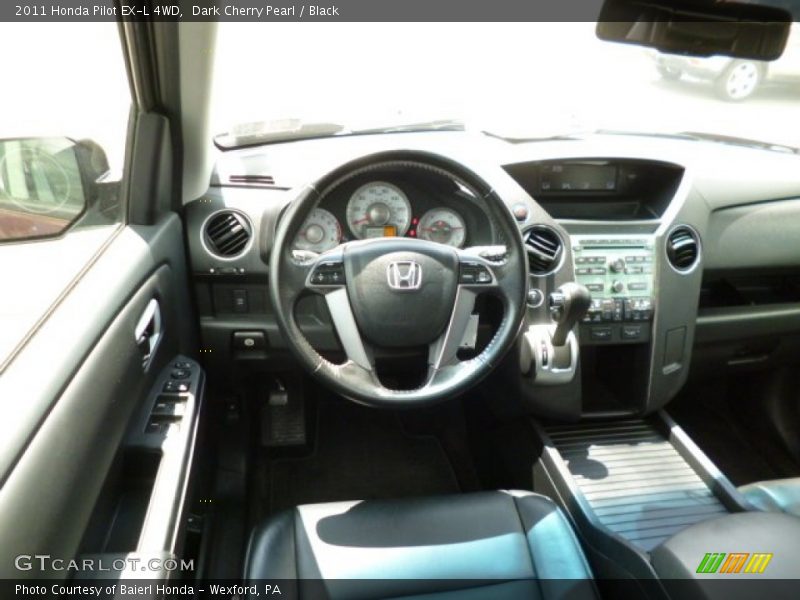 Dark Cherry Pearl / Black 2011 Honda Pilot EX-L 4WD