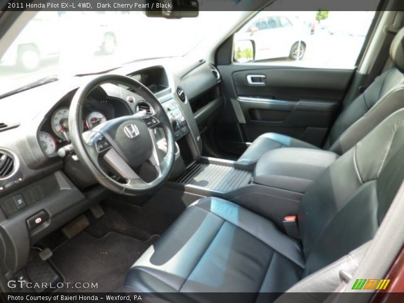 Dark Cherry Pearl / Black 2011 Honda Pilot EX-L 4WD