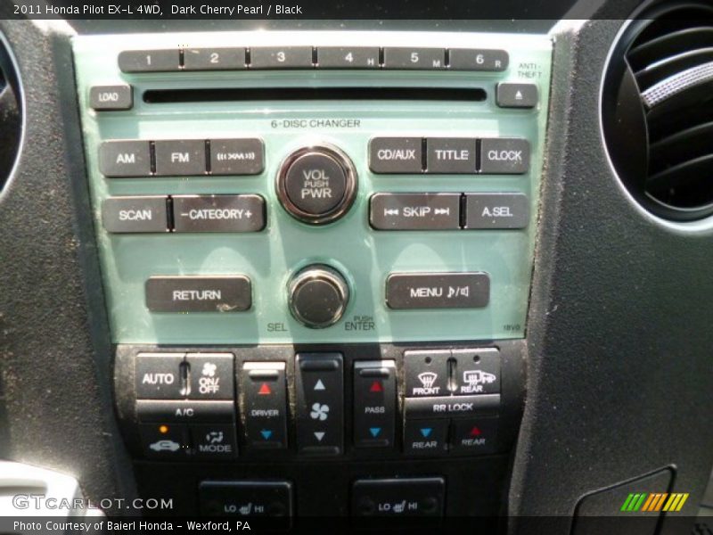 Dark Cherry Pearl / Black 2011 Honda Pilot EX-L 4WD