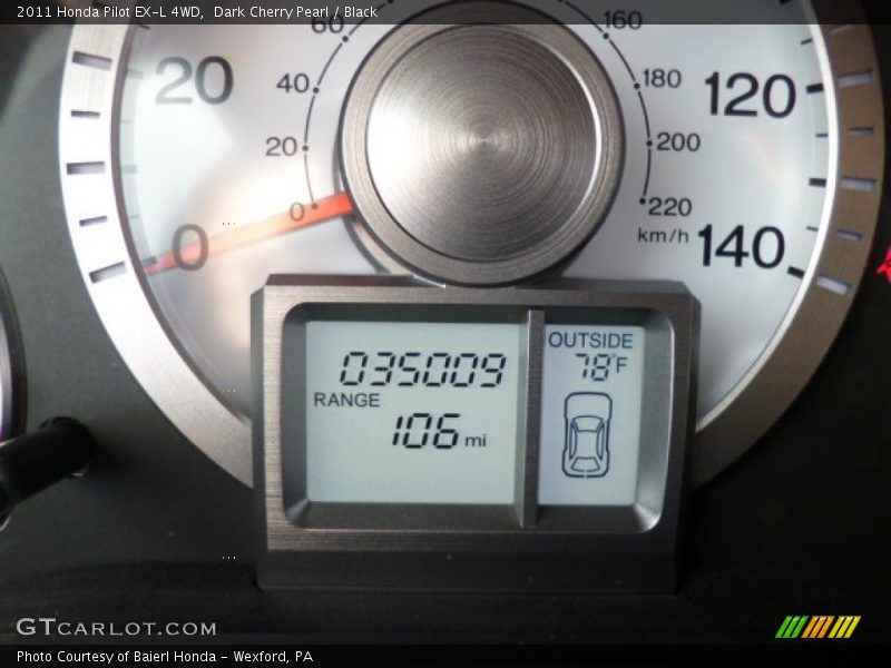 Dark Cherry Pearl / Black 2011 Honda Pilot EX-L 4WD