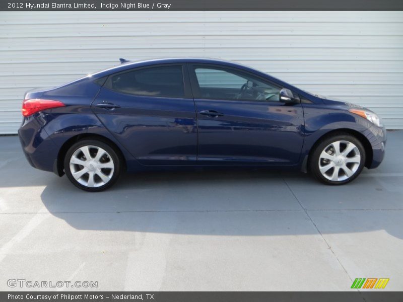 Indigo Night Blue / Gray 2012 Hyundai Elantra Limited