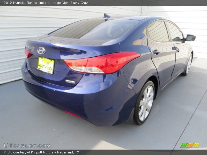Indigo Night Blue / Gray 2012 Hyundai Elantra Limited