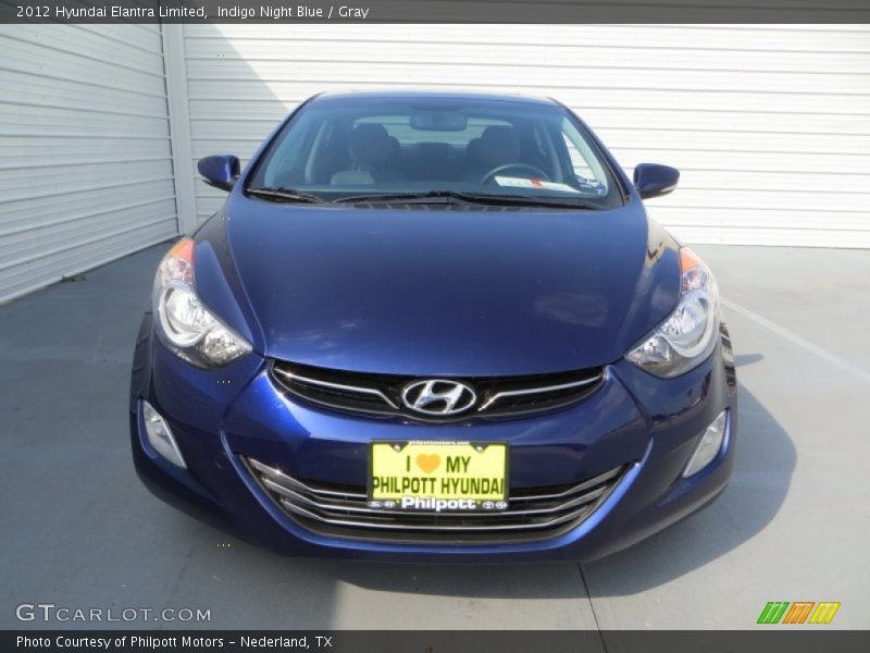 Indigo Night Blue / Gray 2012 Hyundai Elantra Limited