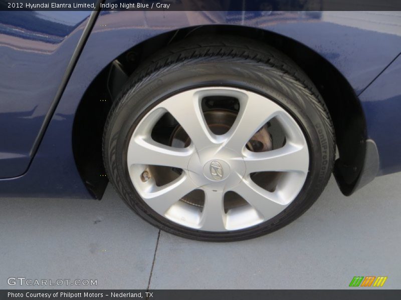 Indigo Night Blue / Gray 2012 Hyundai Elantra Limited