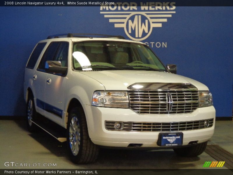 White Suede Metallic / Stone 2008 Lincoln Navigator Luxury 4x4