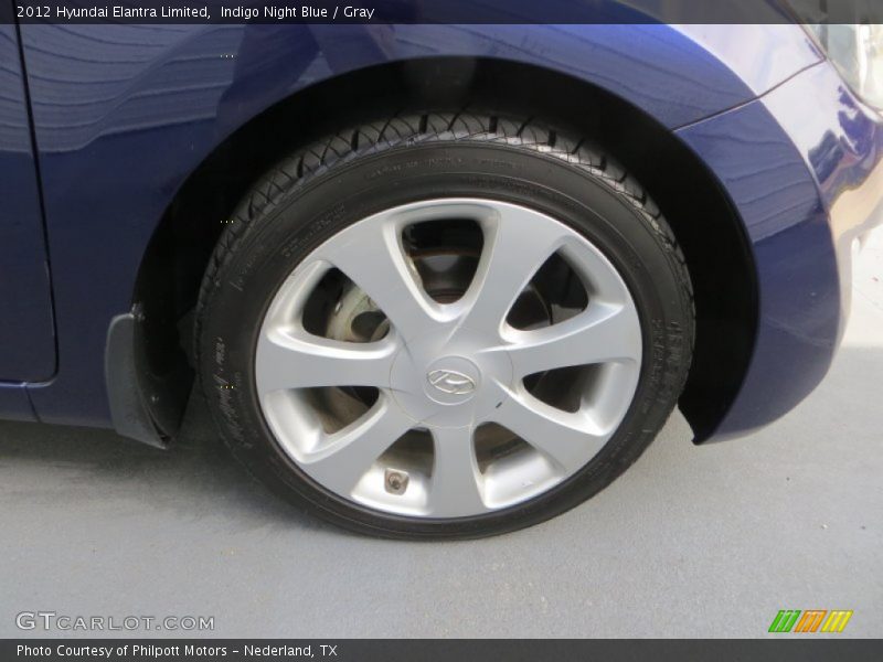 Indigo Night Blue / Gray 2012 Hyundai Elantra Limited