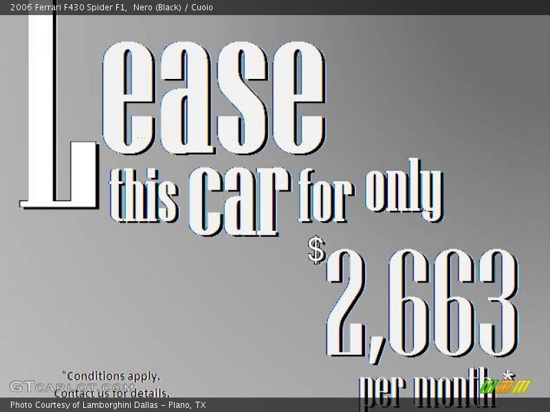 Nero (Black) / Cuoio 2006 Ferrari F430 Spider F1