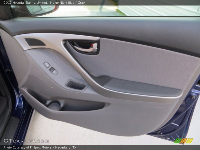 Indigo Night Blue / Gray 2012 Hyundai Elantra Limited