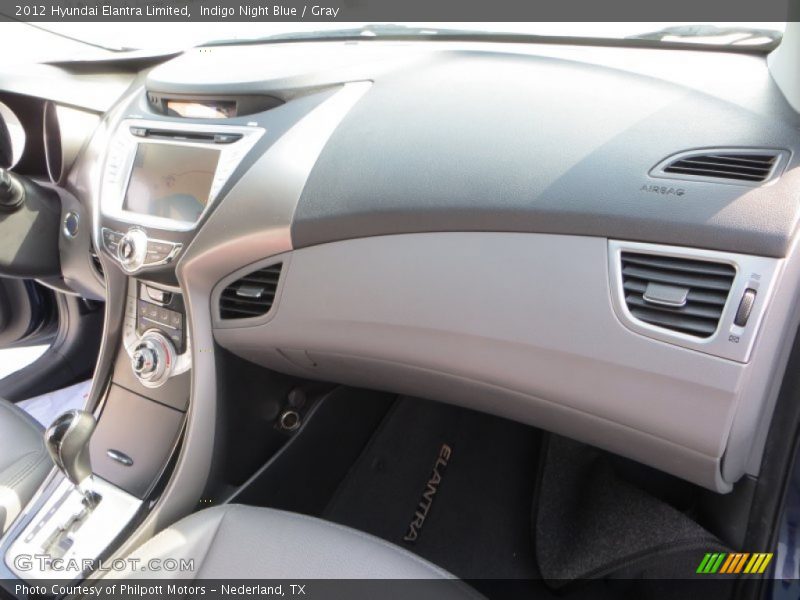 Indigo Night Blue / Gray 2012 Hyundai Elantra Limited