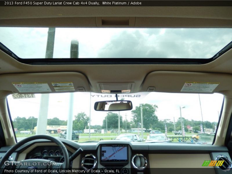 Sunroof of 2013 F450 Super Duty Lariat Crew Cab 4x4 Dually
