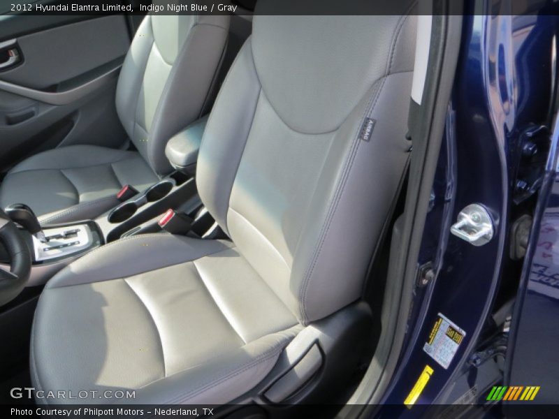 Indigo Night Blue / Gray 2012 Hyundai Elantra Limited