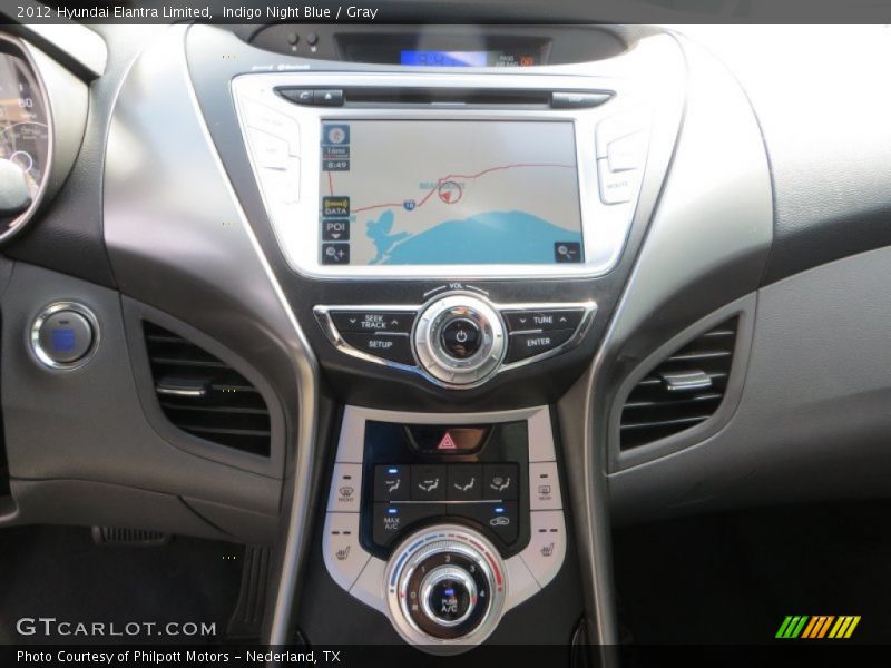 Indigo Night Blue / Gray 2012 Hyundai Elantra Limited